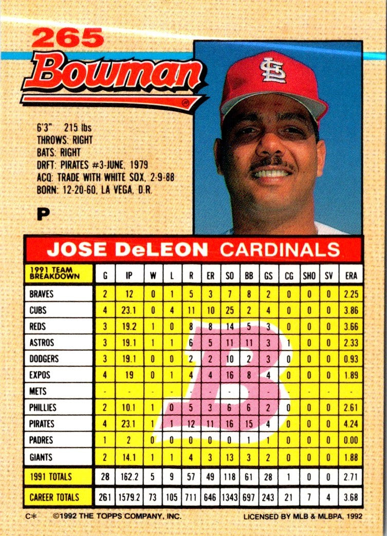 1992 Bowman Jose DeLeon