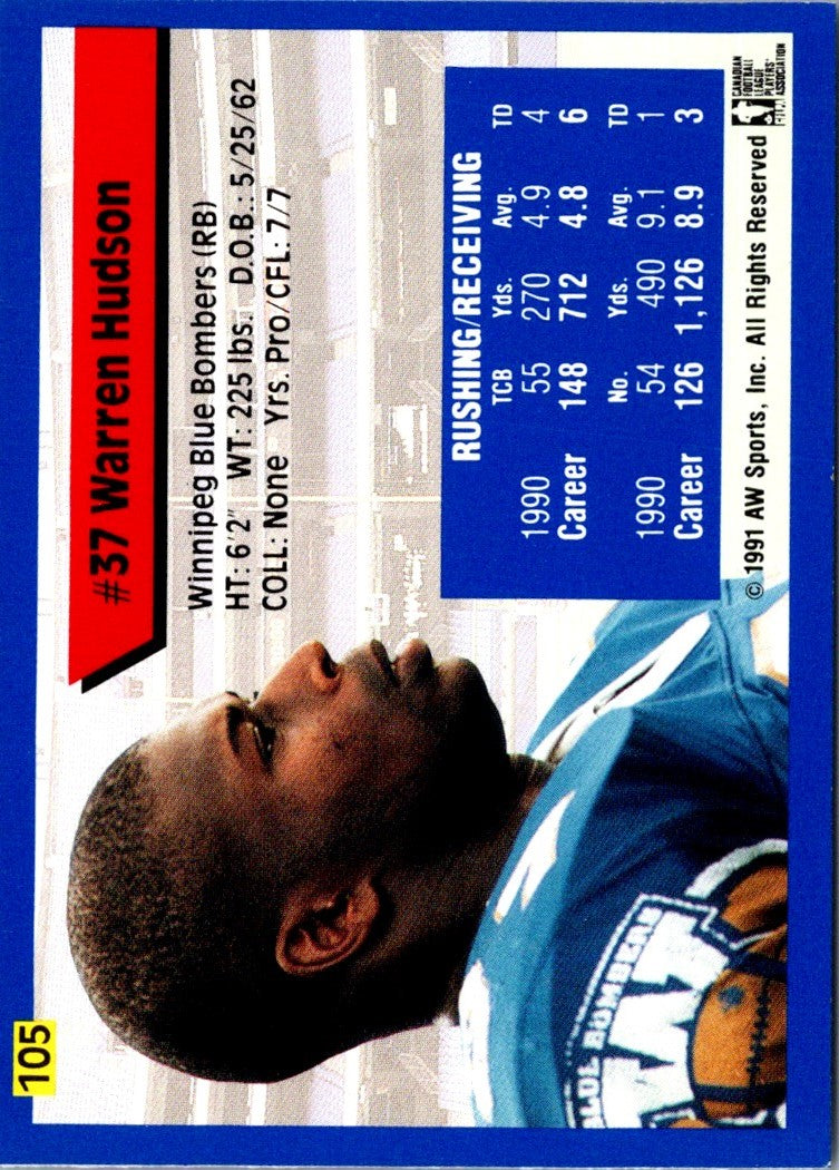 1991 All World CFL Warren Hudson