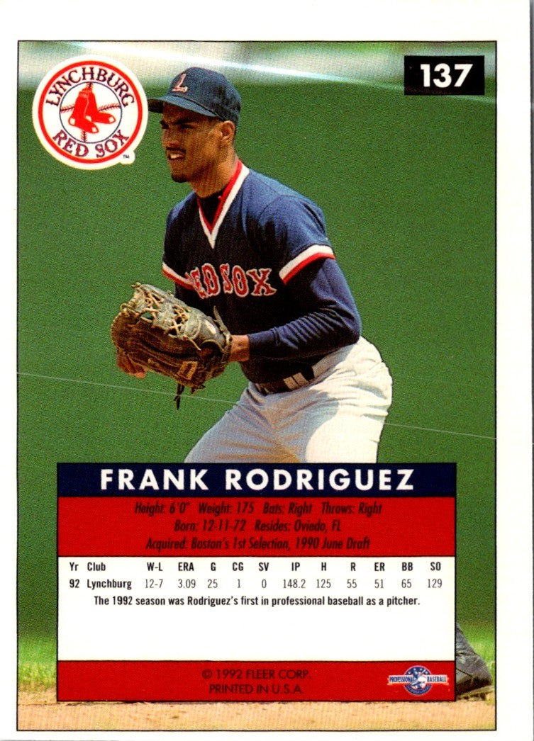 1992 Fleer Excel Frank Rodriguez