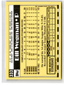 1990 Topps Tiffany Bill Wegman