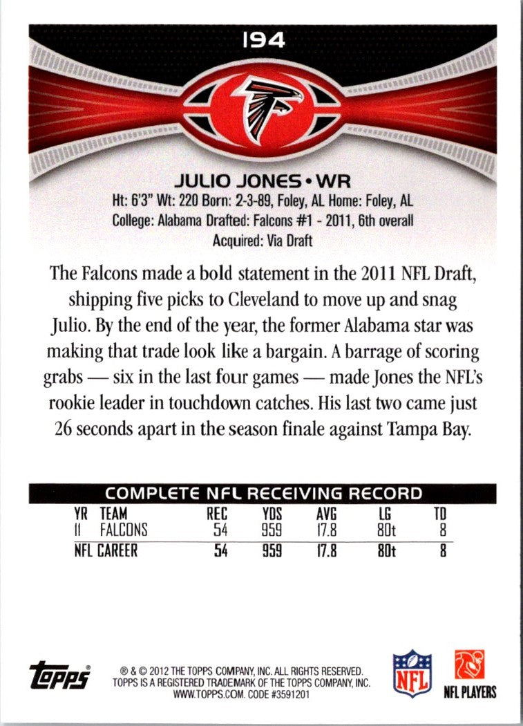 2012 Topps Julio Jones