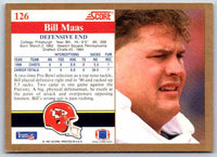 1991 Score Bill Maas #126