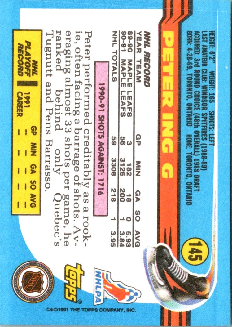 1991 Topps Peter Ing