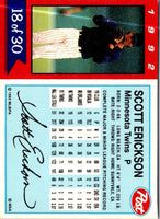 1992 Post Cereal Scott Erickson #18