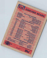 1991 Topps Football Chicago Bears #630