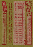 1985 Topps Rafael Ramirez #647