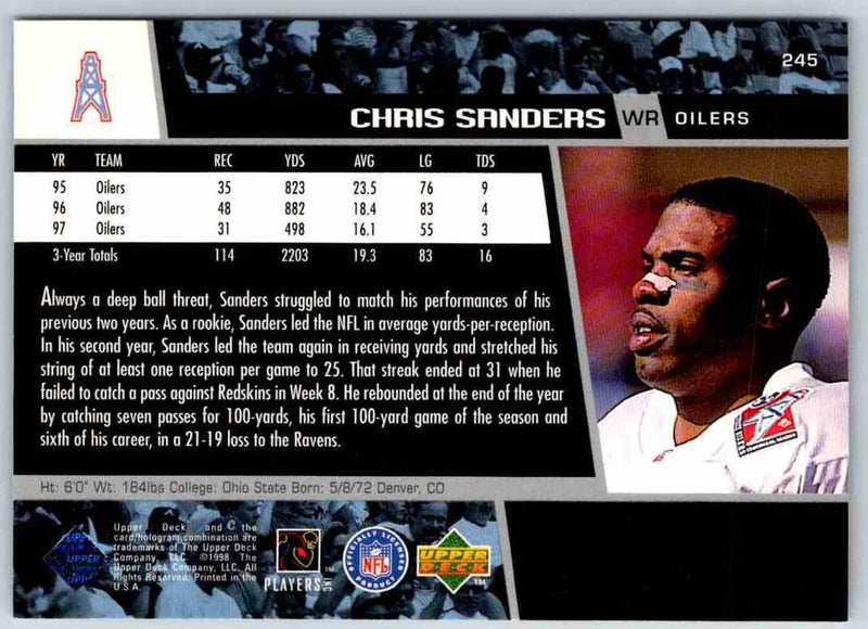 1998 Upper Deck Chris Sanders