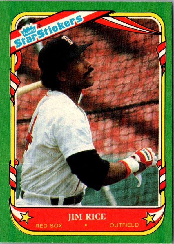 1987 Fleer Star Stickers Jim Rice #99