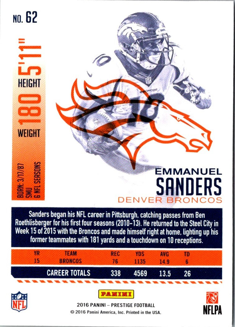 2016 Panini Prestige Emmanuel Sanders