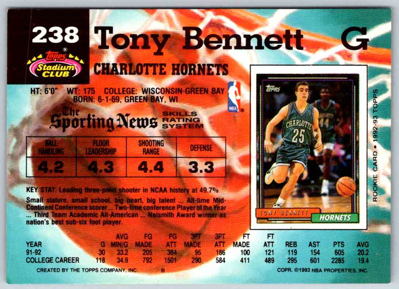 1992 Stadium Club Tony Bennett