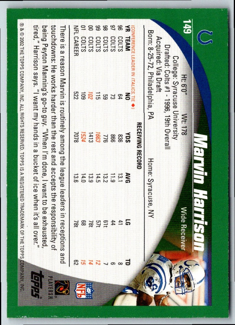 2002 Topps Marvin Harrison