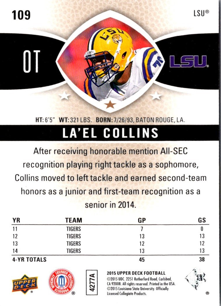 2015 Upper Deck La'el Collins