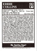 1992 Conlon Collection TSN Eddie Collins