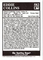 1992 Conlon Collection TSN Eddie Collins #582