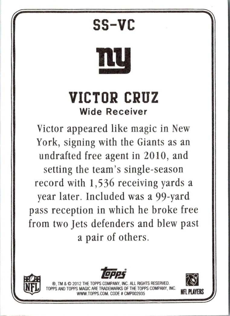 2012 Topps Magic Supernatural Stars Victor Cruz