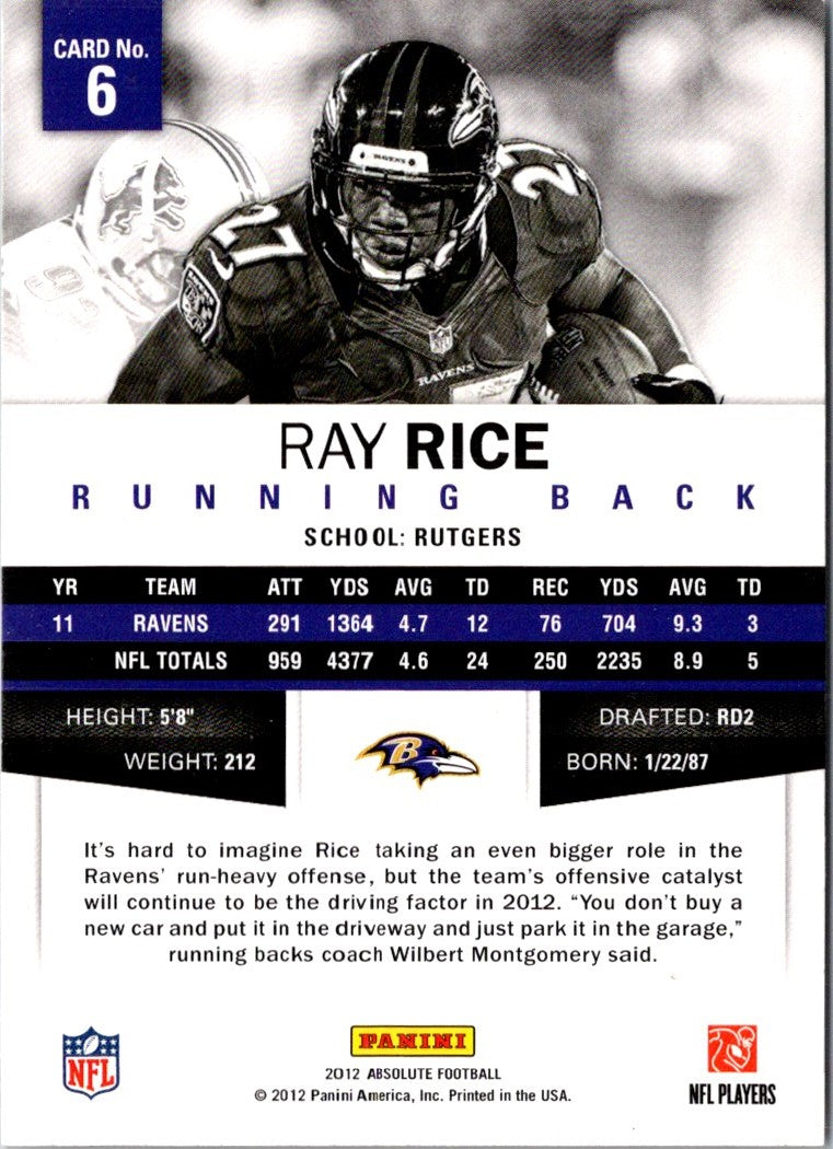 2012 Panini Absolute Ray Rice