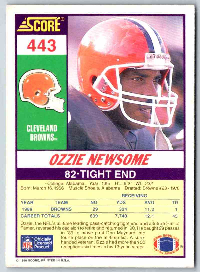 1990 Score Ozzie Newsome