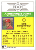 1990 CMC Albuquerque Dukes Mike Christopher #1