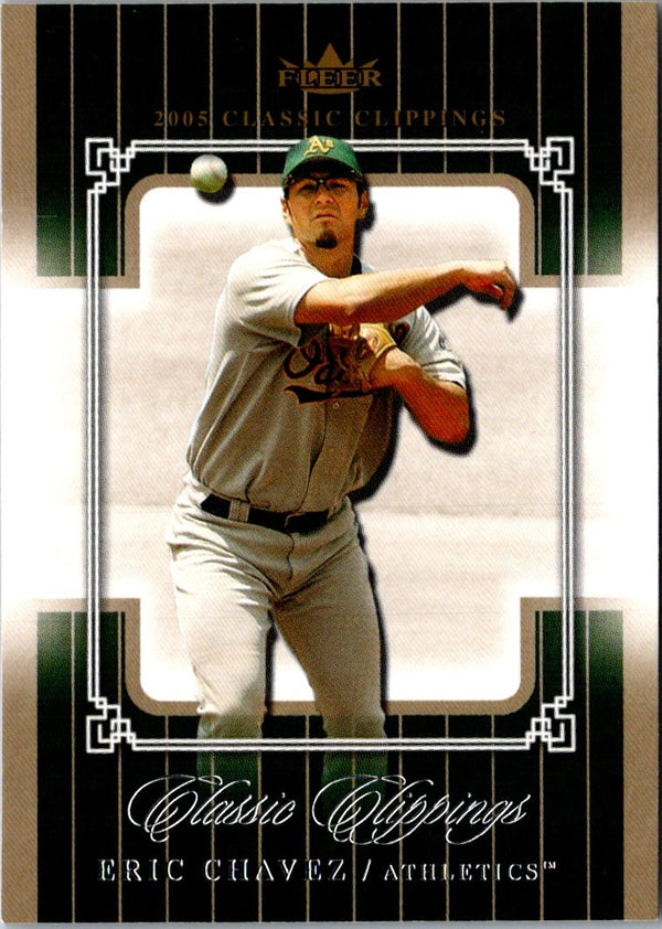 2005 Fleer Classic Clippings Eric Chavez #50