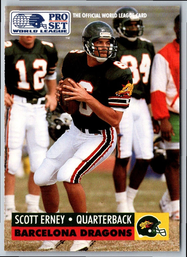1991 Pro Set WLAF Inserts Scott Erney #4