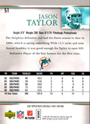 2007 Upper Deck First Edition Jason Taylor
