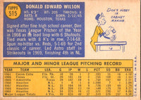 1970 Topps Don Wilson #515 EX-MT+
