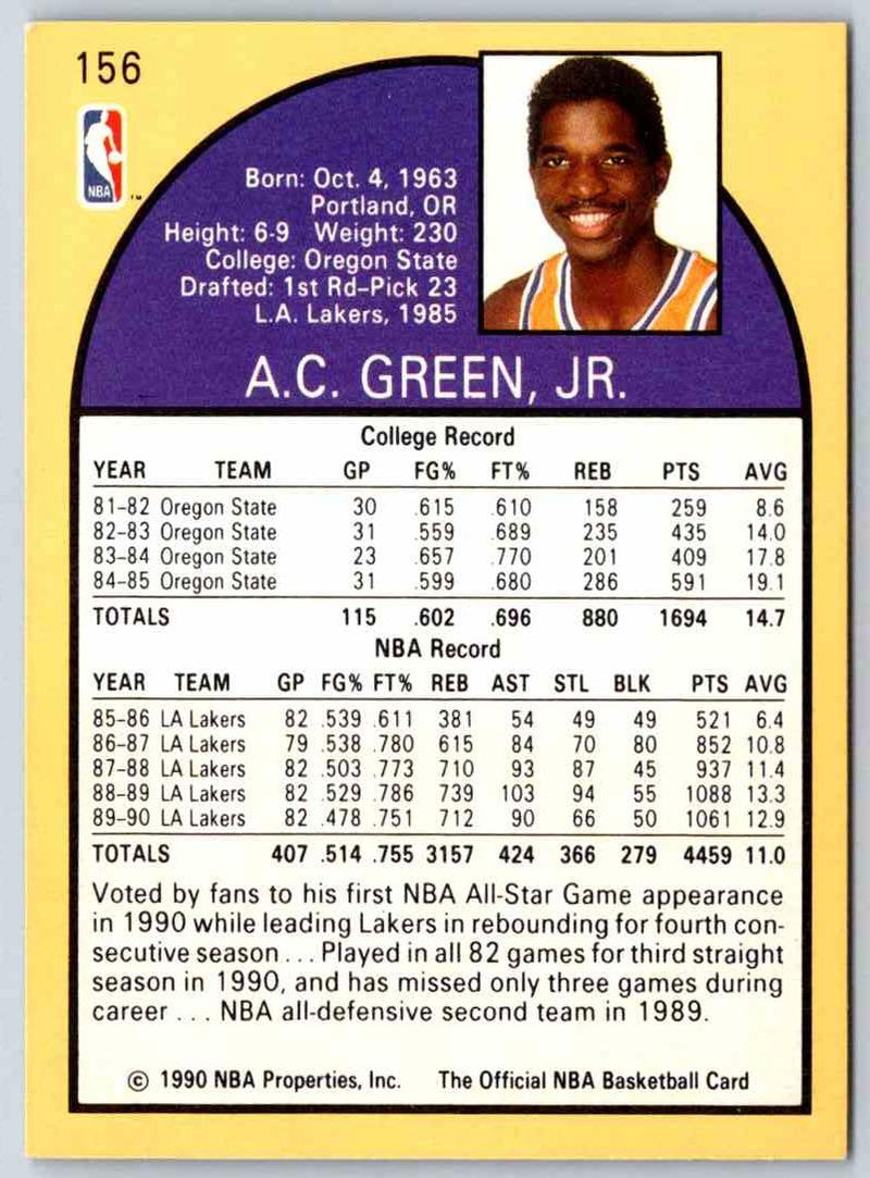 1990 Skybox A.C. Green