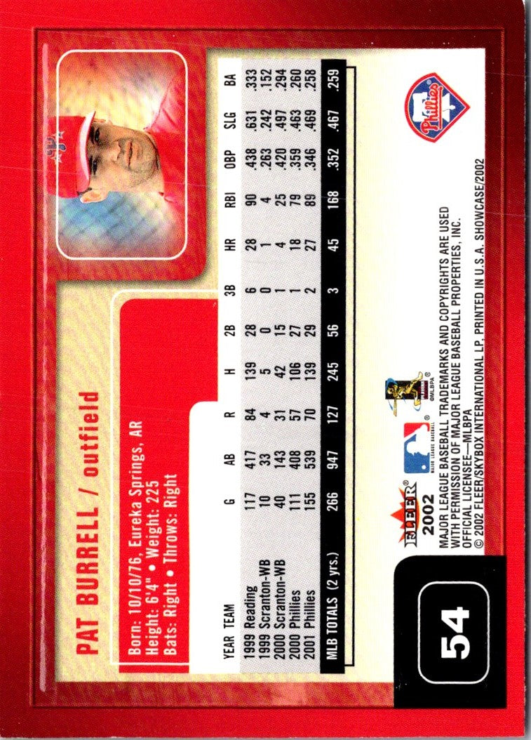 2002 Fleer Showcase Pat Burrell