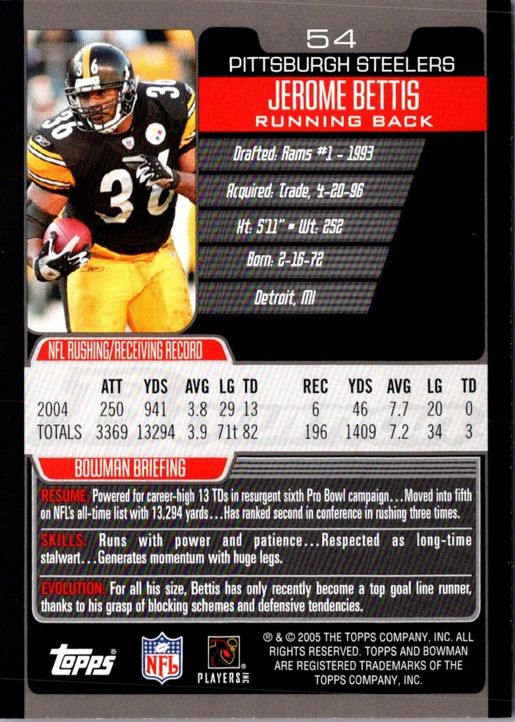 2005 Bowman Jerome Bettis