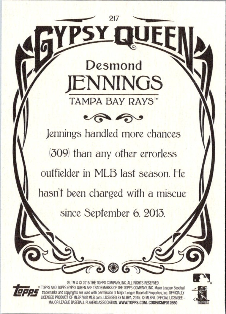 2015 Topps Gypsy Queen Desmond Jennings