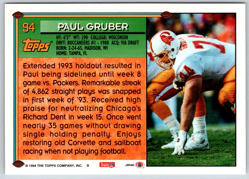 1994 Topps Paul Gruber