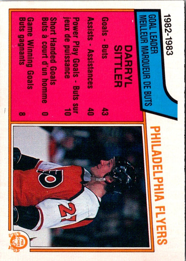 1983 O-Pee-Chee Darryl Sittler #257