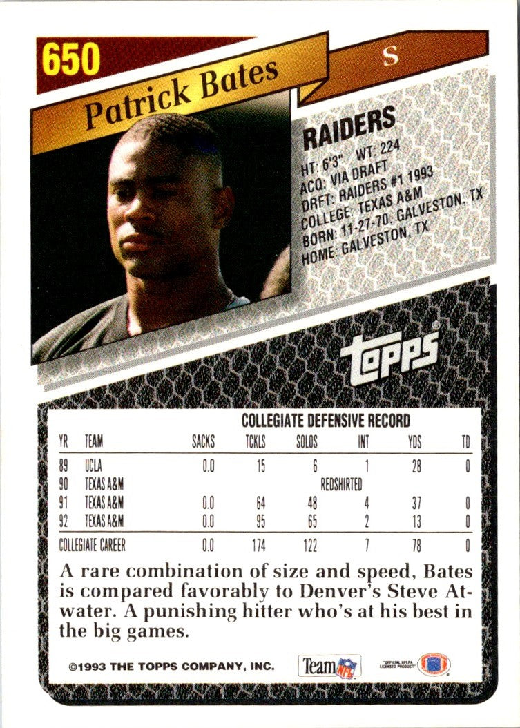 1993 Topps Gold Patrick Bates
