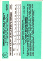 1984 Donruss Tom Foley #81 Rookie