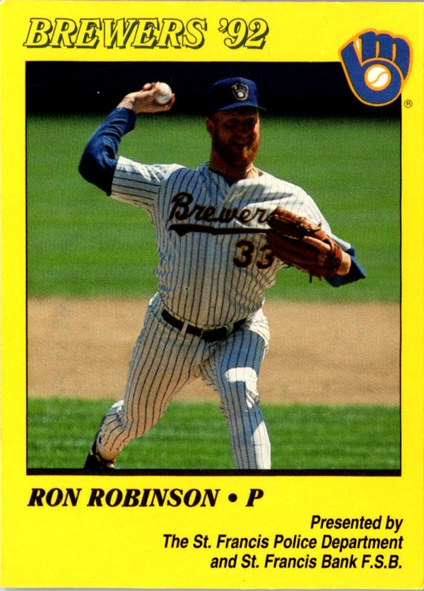 1992 Milwaukee Brewers Police Waukesha PD NNO #Milwaukee Brewers