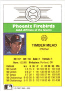 1990 CMC Phoenix Firebirds Timber Mead