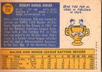 1970 Topps Bob Didier #232 EX-MT+