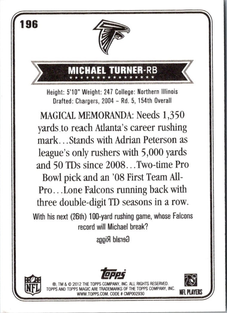 2012 Topps Magic Michael Turner