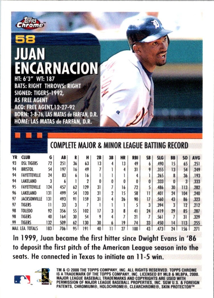 2000 Topps Chrome Juan Encarnacion