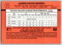 1990 Donruss Kevin Brown 1 #343