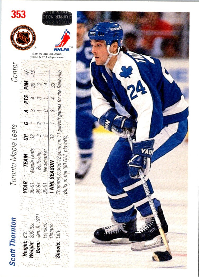 1991 Upper Deck French Scott Thornton