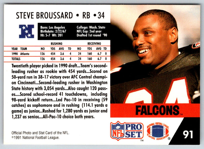 1991 Pro Set Steve Broussard