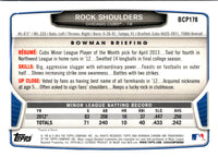 2013 Bowman Chrome Prospects Blue Wave Refractors Rock Shoulders #BCP178