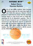 1992 Upper Deck MVP Holograms Robert Horry