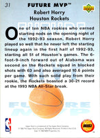 1992 Upper Deck MVP Holograms Robert Horry #31