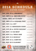 2014 Upper Deck Conference Greats Auburn Team Schedule #45