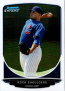 2013 Bowman Chrome Prospects Blue Wave Refractors Rock Shoulders