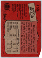 1987 Topps Chuck Nelson #205 Rookie