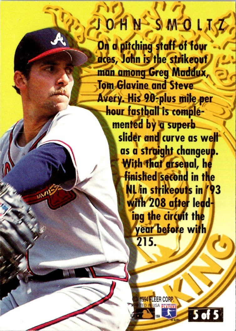 1994 Ultra Strikeout Kings John Smoltz