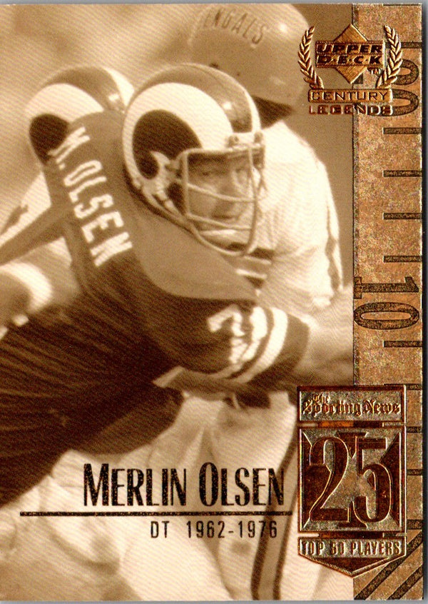 1999 Upper Deck Century Legends Merlin Olsen #25